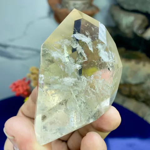 Forma Livre Natural Lapidada e Polida de Cristal Citrino