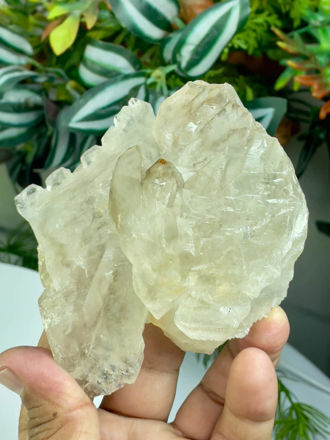 Mini Drusa de Cristal Elestial Transparente – Transformação Espiritual - comprar online