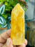 Ponta de Cristal Hematoide Amarelo Transparente – Força Interior e Clareza Emocional