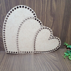 BASE CROCHE CORAÇÃO - MDF CRU - comprar online