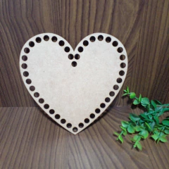 BASE CROCHE CORAÇÃO - MDF CRU - loja online