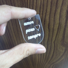 TAG "AMO PRA SEMPRE" 4 X 3 CM - pacote - Artística Mente