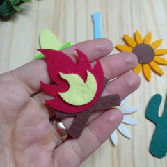 APLIQUE FELTRO JUNINO MISTO - pacote - comprar online