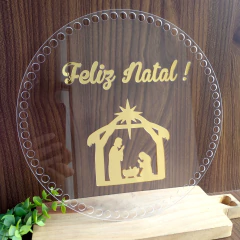 Imagem do BASE CROCHE ACRILICO CRISTAL NATAL