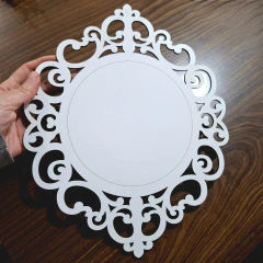 MOLDURA VINTAGE MDF BRANCO 30 CM - comprar online