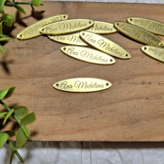 10 TAG/ETIQUETA ACRILICO 4 X 1 CM OVAL - comprar online