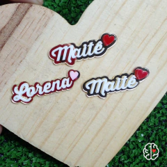 5 NOMES PARA LAÇO ACRILICO CORAÇÃO 4,5 CM - comprar online