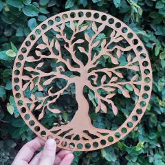 BASE CROCHE ARVORE DA VIDA - MDF CRU - comprar online