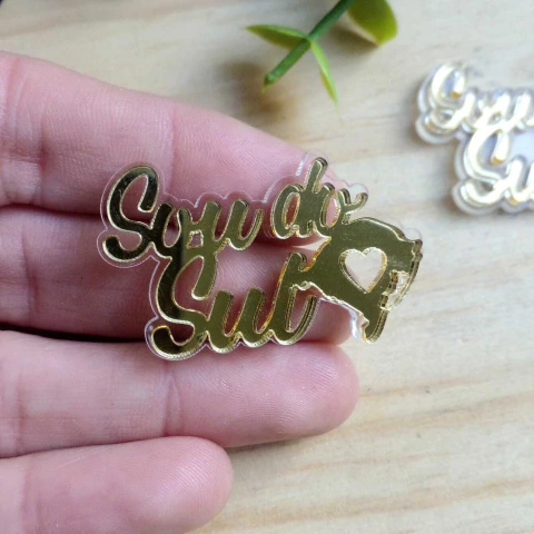 10 APLIQUES ACRILICO - EU SOU DO SUL - comprar online