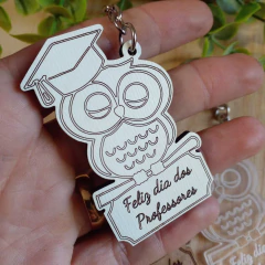 10 CHAVEIROS CORUJA PROFESSOR - loja online