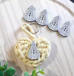 10 BOTÕES MDF NOSSA SENHORA APARECIDA 3 CM - Artística Mente