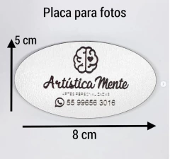 PLACA PARA FOTOS DE PRODUTOS 8,5X5 MDF BRANCO 3MM - Artística Mente
