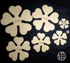 6 MOLDES FLORES MDF CRU