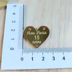 10 PINGENTES/TAG CORAÇÃO COM 3 FUROS 2,5 CM - Artística Mente