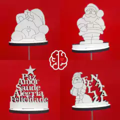 10 ENFEITES DE CHIMARRÃO NATAL MDF - comprar online