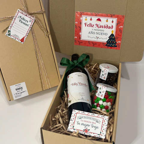 Box Navidad - Vino Trapiche Personalizado