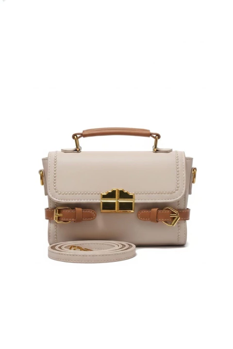 Bolso baúl beige - comprar en línea