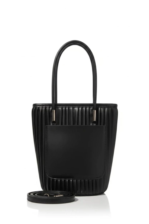 Bolso negro rayas - comprar en línea