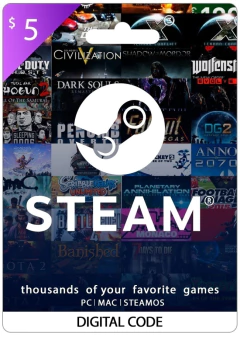 5 USD Steam gift card