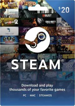 20 USD steam key card