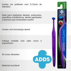 Escova Implante Extramacia ADDS c/3 Unid Cerdas em Poliéster - comprar online