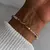 PULSERA CRISTAL DORADA 19CM en internet