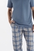 PIJAMA MEIA MANGA EM MEIA MALHA COM CALCA EM MALHA ROTATIVA MASCULINO - comprar online