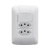 Conjunto 4x2 com 1 Interruptor Simples 6 A 250 V e 2 Tomadas 2P+T 20 A 250 V Tramontina Aria Branco
