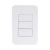 Conjunto 4x2 com 3 Interruptores Simples 10 A 250 V Tramontina Tablet Branco