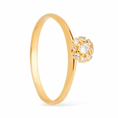 Anel Argenté com 9 Pedras de Zircônia