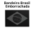 Patch Tático de Bandeira do Brasil - Emborrachado Preto e Cinza com Velcro