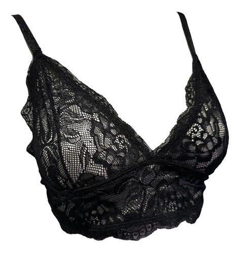 Corpiño Top Mujer Puntilla Encaje Sin Armar - Ariana