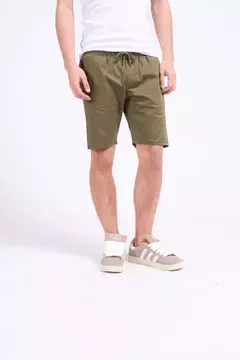 BERMUDA PLABA GABARDINA ELASTIZADA LISA RAICES - tienda online