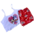 Imagem do Baby Doll Virgínia - Baby dol croped de alcinha short com estampa feito de suede