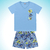 Pijama Masculino Camiseta e Bermuda Fakini - Bzzum Kids e Teens