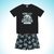 Pijama Masculino Camiseta e Bermuda Fakini - Bzzum Kids e Teens