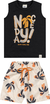 Conjunto de Regata e Bermuda Estampada Angerô