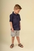 Conjunto Bata em Cambraia e Bermuda em Sarja Listrada OK&Friends