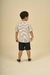Conjunto Bata em Tricoline Maquinetado e Bermuda em Sarja de Algodão OK&Friends - comprar online