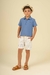 Conjunto de Bata em Tricoline e Bermuda em Sarja Ok & Friends