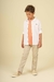 Camisa Infantil em Tricoline de Algodão com Elastano Ok&Friends