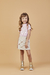Conjunto Infantil de Saia Short e Blusa Gabriela Aquarela