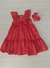 Vestido Festa Vermelho Cetim Gabriela Aquarela - Bzzum Kids e Teens