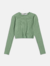 Blusa Ribana Manga Longa Verde Iam Authoria