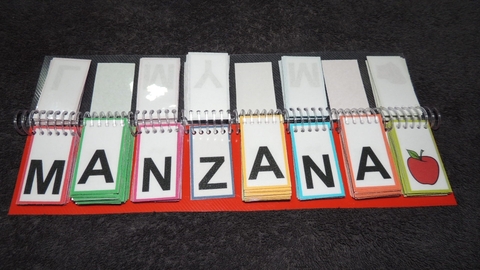 Libro móvil del abecedario de 2 a 7 letras