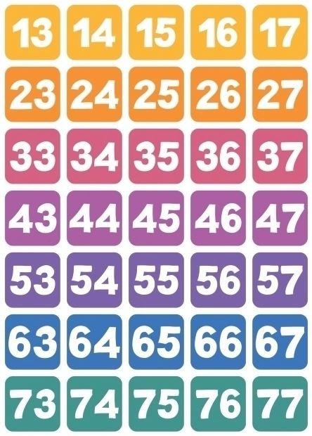 Poster numeros 1-100