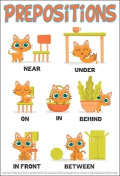 Poster Gatito Preposiciones - comprar online