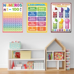 Poster de Fracciones, decimales y porcentajes - comprar online
