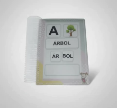 Libro Móvil de Abecedario Interactivo con abrojo / Variante: Fichas individuales de A-Z - materialdidactico.ar