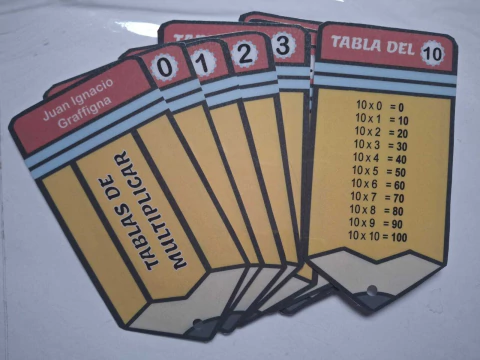 PDF IMPRIMIBLE DE TABLAS DE MULTIPLICAR PERSONAL DEL ALUMNO - comprar online